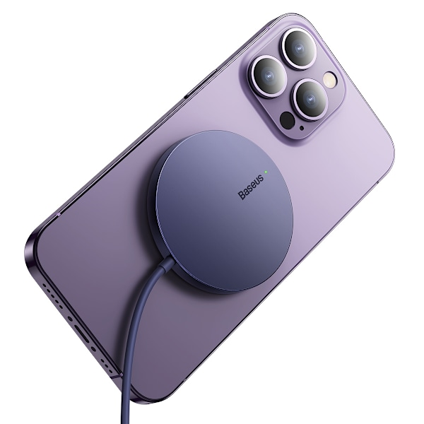 Baseus Simple Mini3 MagSafe Trådlös Laddare 15W Magenta