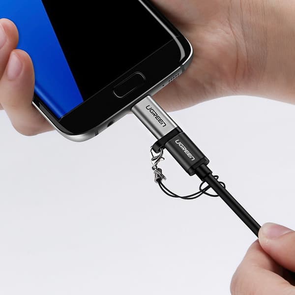 Ugreen Adapter USB Typ C till micro USB Grå (50590)