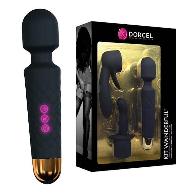 Marc Dorcel Wand Kit med två utbytbara toppar för skön massage