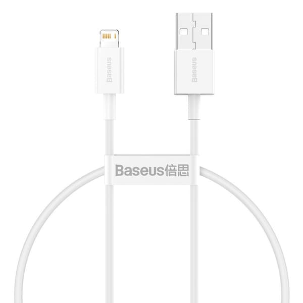 Baseus Superior USB till Lightning Kabel 2/4A 0/25 m Vit (CALYS-