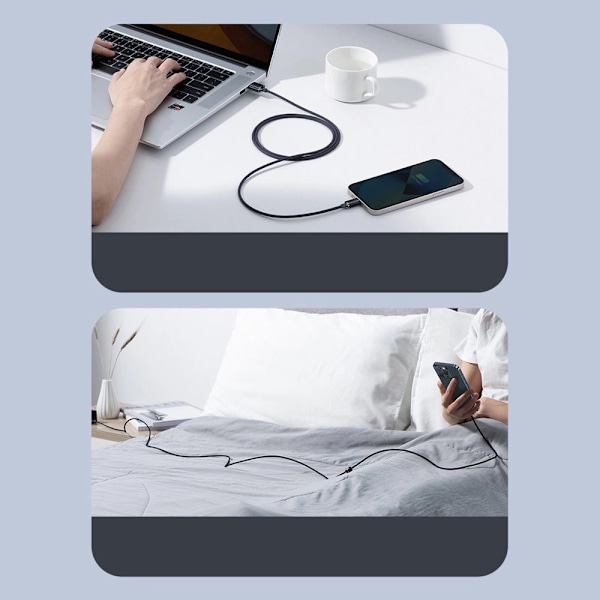 Baseus Crystal Shine USB-A till Lightning Snabbladdnings- och Da