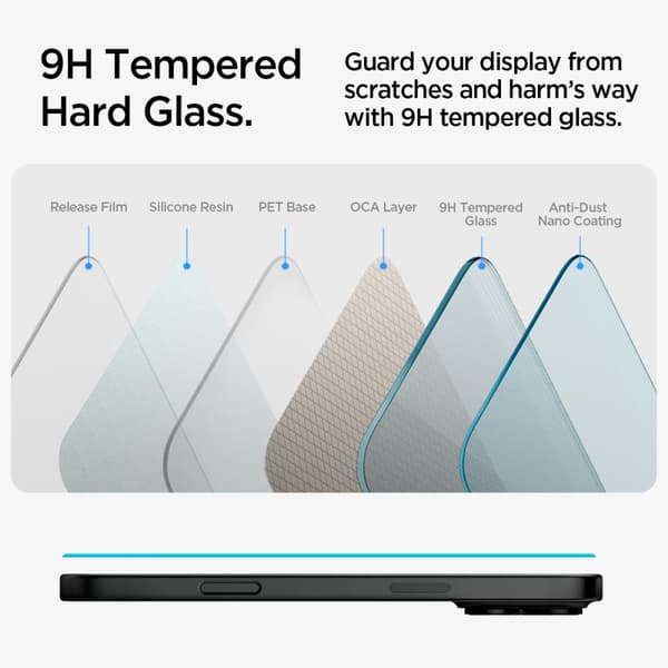 Spigen Glas.tR EZ Fit Härdat Glas för iPhone 15 / 16