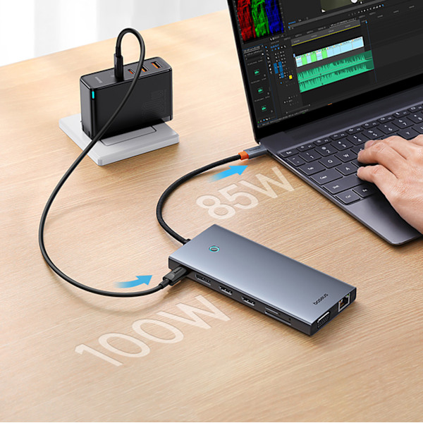 Baseus PortalJoy Serie 13-i-1 USB-C HUB - HDMI/DP/VGA/USB-A/USB-
