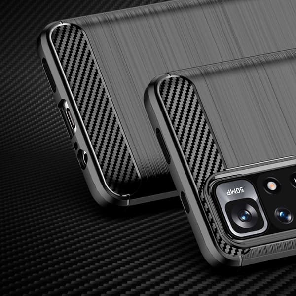 Flexibelt Kolfiberfodral till Xiaomi Redmi Note 11 Svart