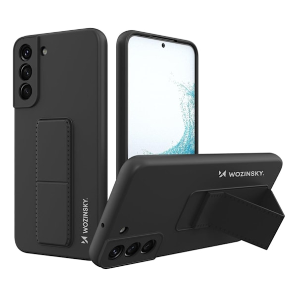Wozinsky Silikonfodral med Stativ för Samsung Galaxy S22+ Svart