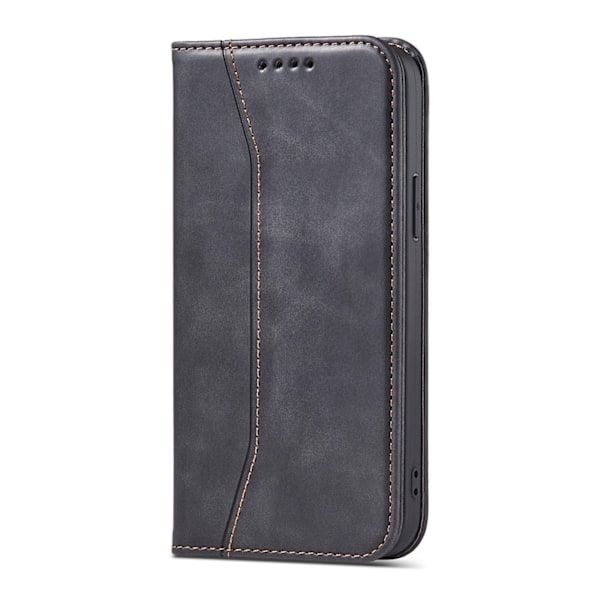 iPhone 14 Magnetisk Flip-fodral med Korthållare & Stativ - Svart