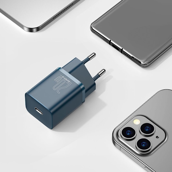 Baseus Super Si 1C Snabbladdare USB Typ C 20W Power Delivery Blå
