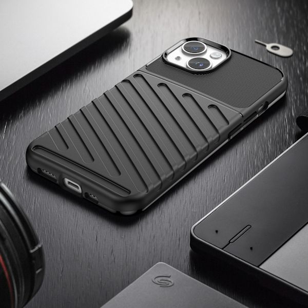 Robust Fodral Svart för iPhone 14 - Thunder Case