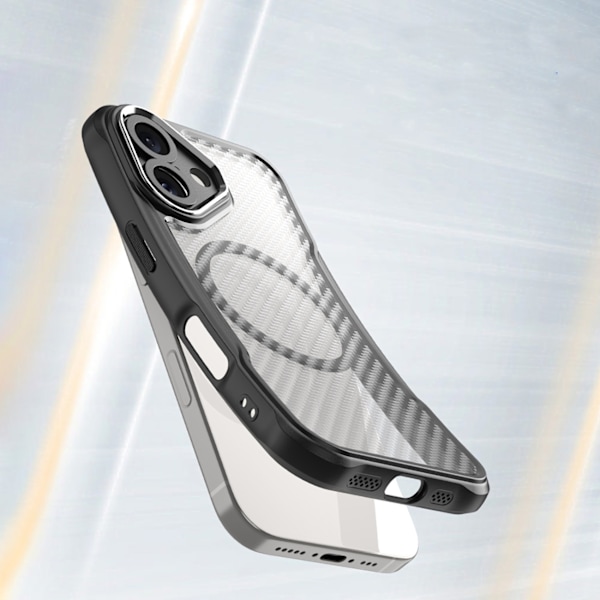 Siliconefodral Leading Series MagSafe för iPhone 16 - Svart