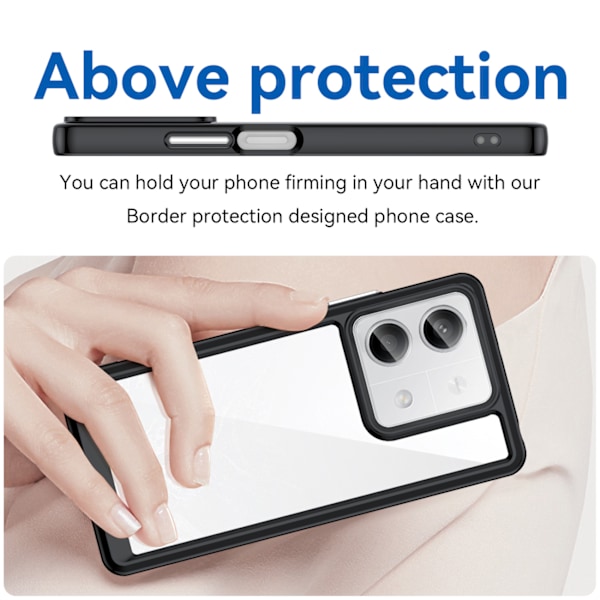 Svart Outer Space Case med gelram för Xiaomi Redmi Note 13 Pro+