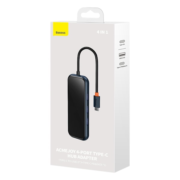 Baseus AcmeJoy Hub 4-portars (USB-C till USB-C PD&Data/3x USB3.0