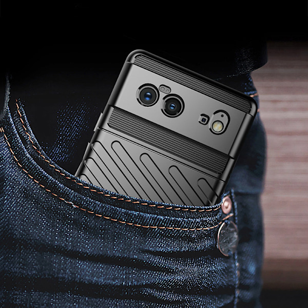 Google Pixel 6 Svart Flexibelt Pansarfodral Thunder Case