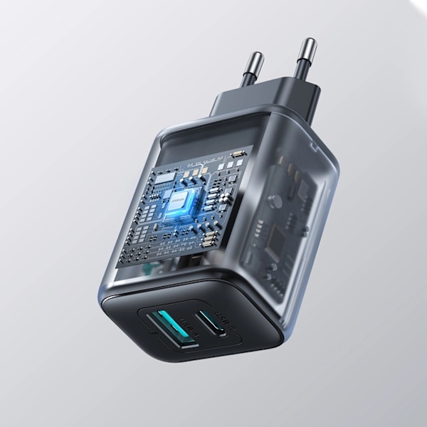 Joyroom JR-TCF13 Väggladdare USB-C/USB-A 25W SFC/PPS/PD - Svart