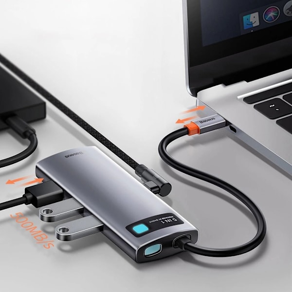 Baseus Metal Gleam 5-i-1 Multifunktionell USB-C HUB - USB-C PD 1