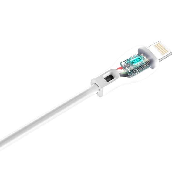 Dudao USB till Lightning-kabel 2.4A 1m Vit (L4L)