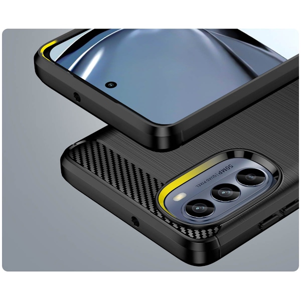 Motorola Moto G62 5G Kolfiber Skal - Flexibelt Silikonfodral i S