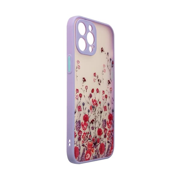 Blomsterdesign Fodral för iPhone 12 Pro Max – Lila Fläckerskal