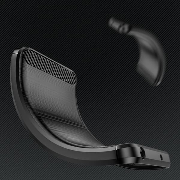Silikonfodral Carbon Case för iPhone 16 Pro - Svart