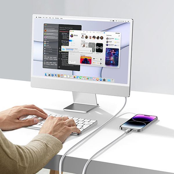 Ugreen US199 60162 USB-A till Lightning MFi-kabel 1.5m - Silver