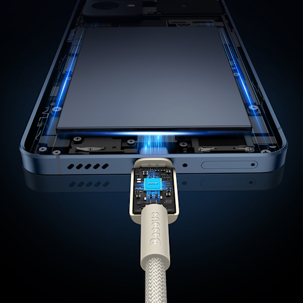 Baseus Tungsten Guld USB-C till USB-C Kabel 100W 1m - Guld