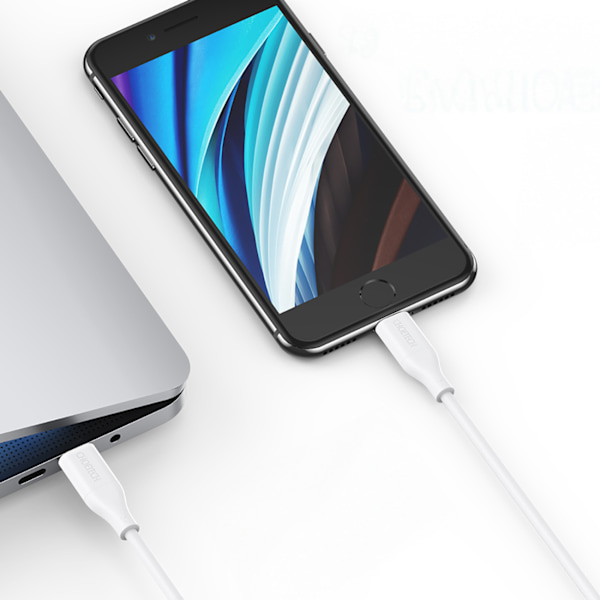 Choetech Vit USB-C till Lightning-kabel MFi PD 30W 1/2m - Snabbl