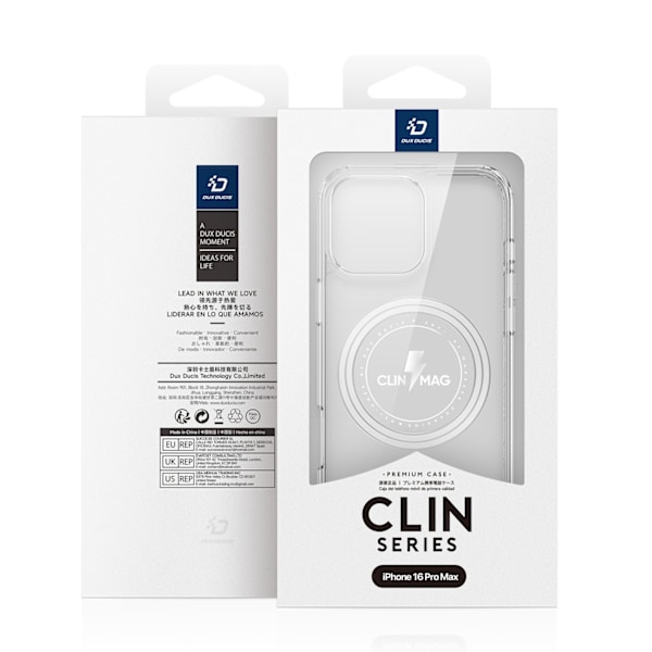 Dux Ducis Clin MagSafe Skal för iPhone 16 Pro Max - Transparent