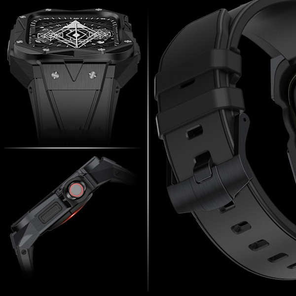 Kingxbar CYF140 2i1 robust stålskal för Apple Watch SE/ 6/ 5/ 4