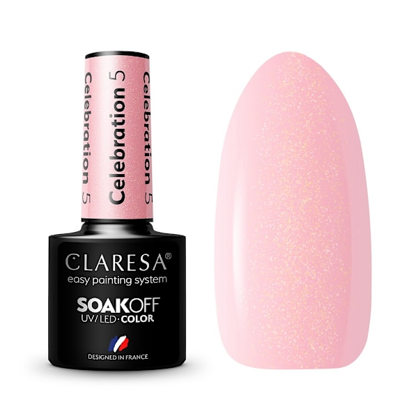 Claresa Soak Off UV/LED Nagellack/ 5/5g - Hybridlack för Festlig