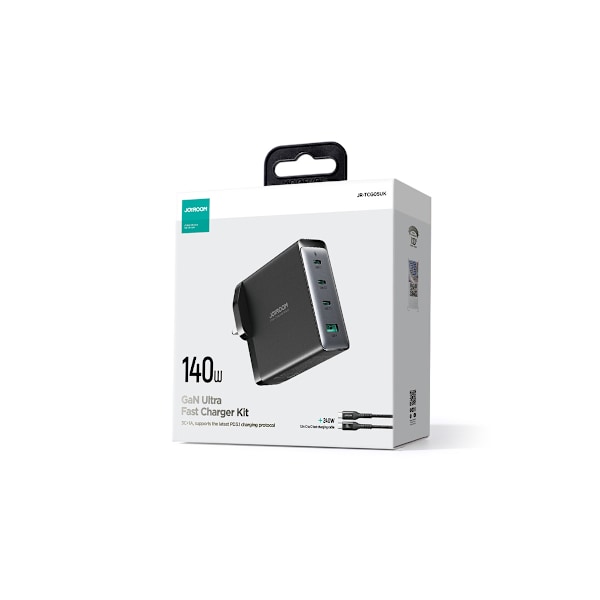 Joyroom GaN snabbladdare JR-TCG05UK 140W med 3x USB-C & USB-A +