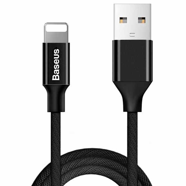 Baseus Yiven 1/8M USB/Laddarkabel med Textilöverdrag för iPhone/
