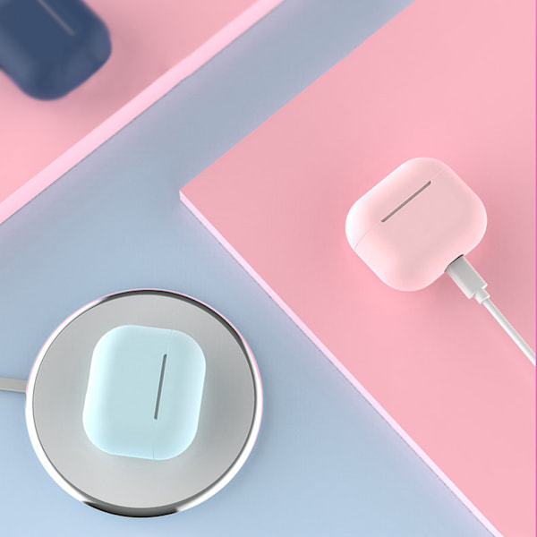 Silikonskal för AirPods 2/1 - Mjukt skyddsfodral/ vitt (Case C)