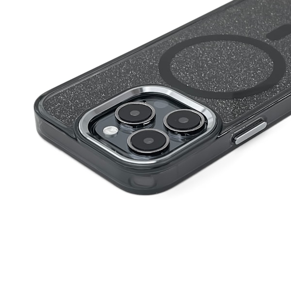 Glitter Skal med MagSafe för iPhone 16 Pro Max - Svart med Glitt