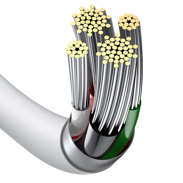 Baseus Superior USB till Lightning-kabel 2/4A 2m Vit (CALYS-C02)