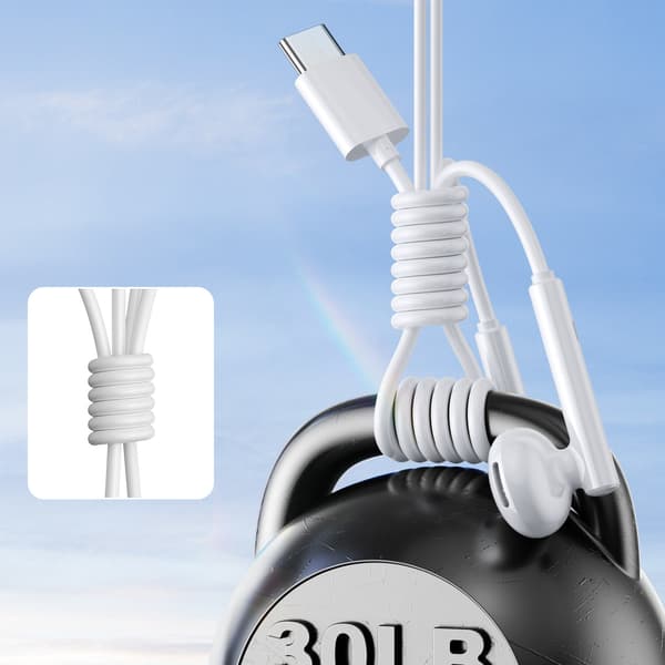 Joyroom JR-EC05 USB-C In-Ear Hörlurar - Vit