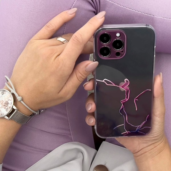Marmor Skal till iPhone 12 Pro Max - Blå Gelöverdrag För Stötsky