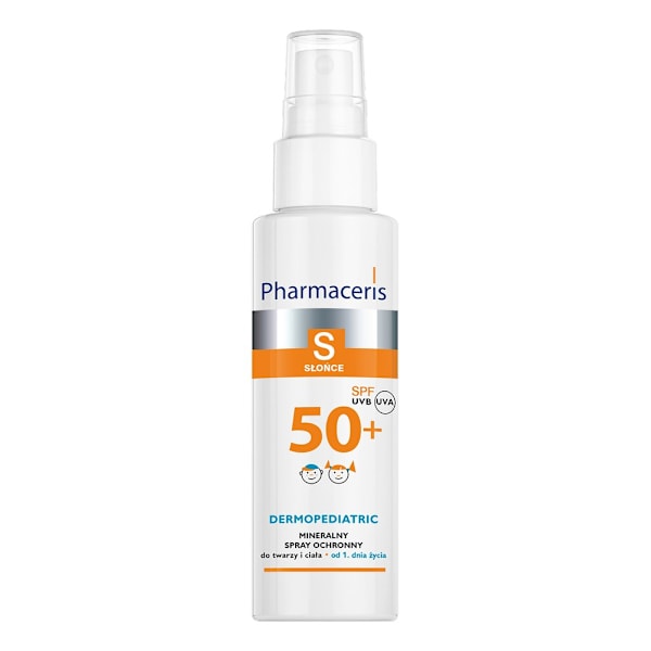 Finnish name for the product:```Pharmaceris S, Mineraalisuoja-suihke kasvoille ja vartalolle SPF 50+, 100 ml```