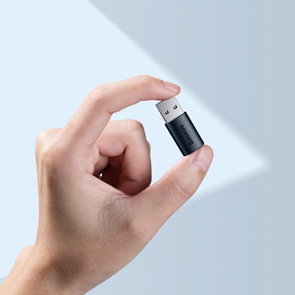 Baseus Ingenuity Mini Adapter USB 3.1 OTG till USB-C Blå (ZJJQ00
