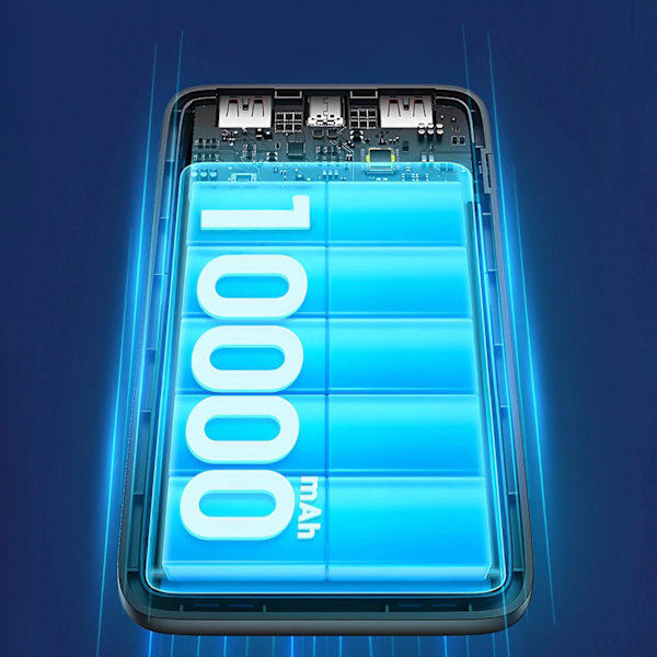 Dudao K18-1W Powerbank 10000mAh USB-A/ USB-C/ Micro USB - Vit
