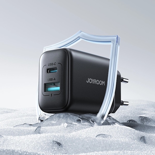 Joyroom JR-TCF13 Väggladdare USB-C/USB-A 25W SFC/PPS/PD - Svart
