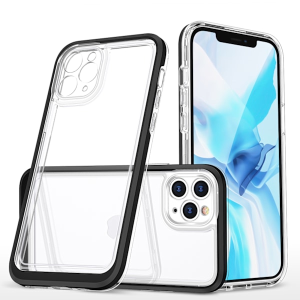 Genomskinligt 3-i-1-fodral för iPhone 11 Pro Max gel-skal med sv