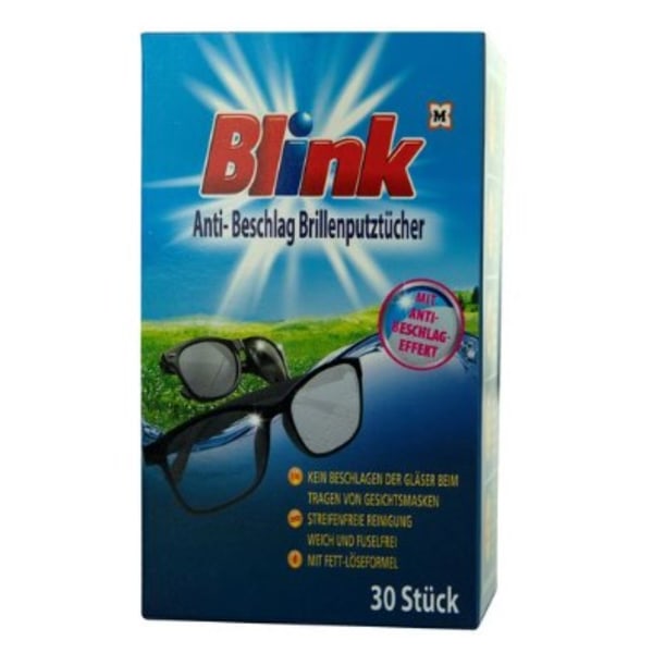 Blink/ Anti-fog/ Glasrensdukar för Glasögon/ 30 stycken