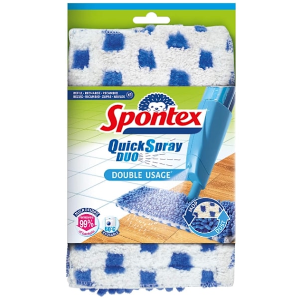 Spontex Snabb Spray Duo Microfiber Mop Förängare/ 2 stycken