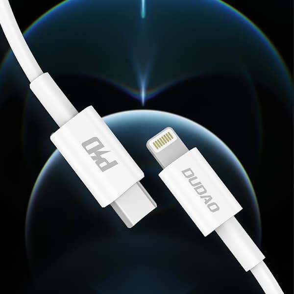 USB-C till Lightning Kabel - Dudao L6X PD 20W 1m - Vit
