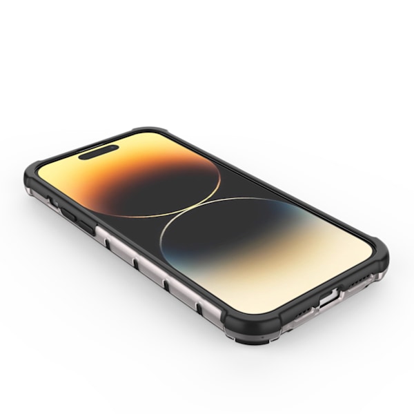 Skyddande Hybridfodral Honeycomb till iPhone 14 Pro Max - Svart