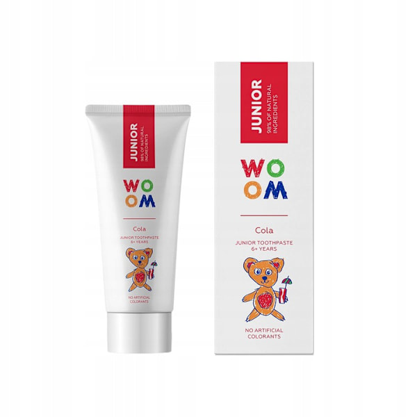 Woom Junior Naturlig Tandkräm för barn 6+ år Kola/ 50ml