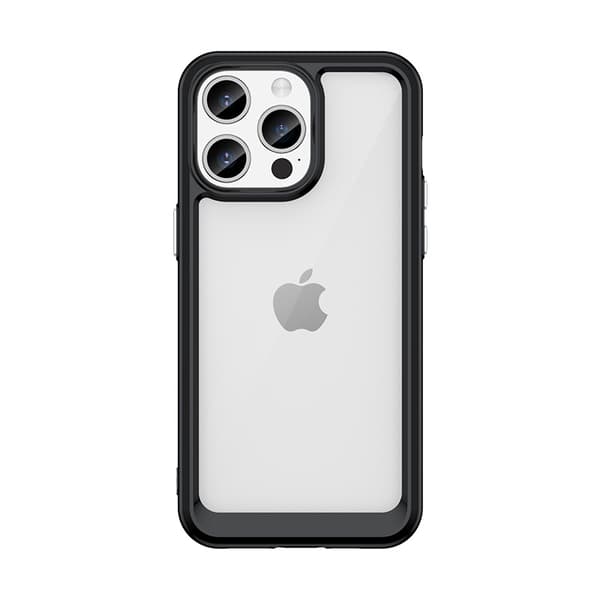 Förstärkt skal med flexibel ram för iPhone 15 Pro Outer Space -