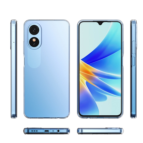 Oppo A17 Ultratunn Transparent Skyddsfodral 0/5mm