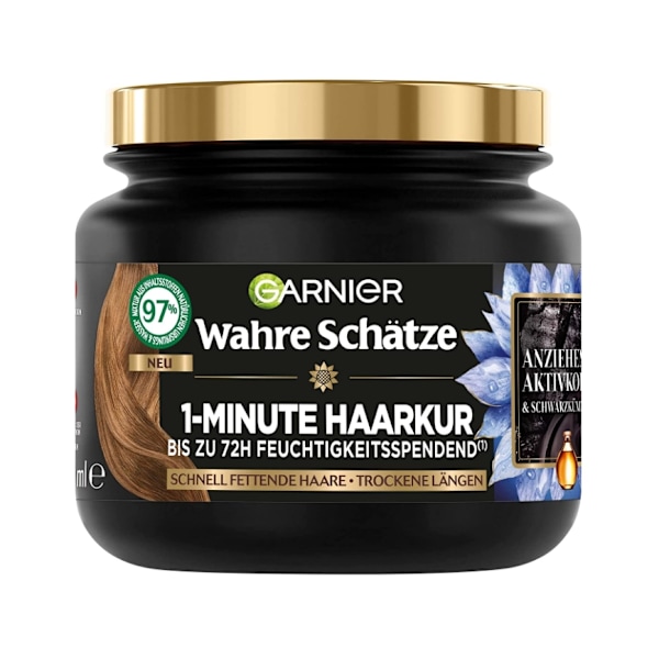 Garnier/ 1 minut/ Hårmask med Aktivt Kol/ 340ml