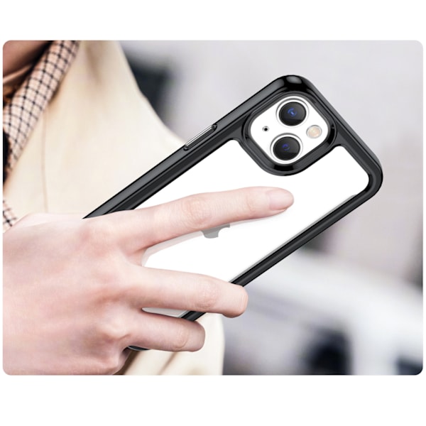 iPhone 14 Plus Robust Skal med Gelram i Svart - Outer Space Coll