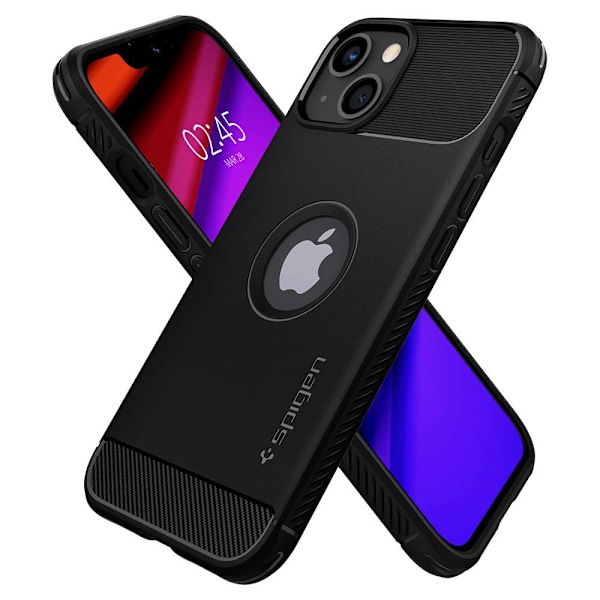 Skyddskal Spigen Rugged Armor för iPhone 13 - matt svart
